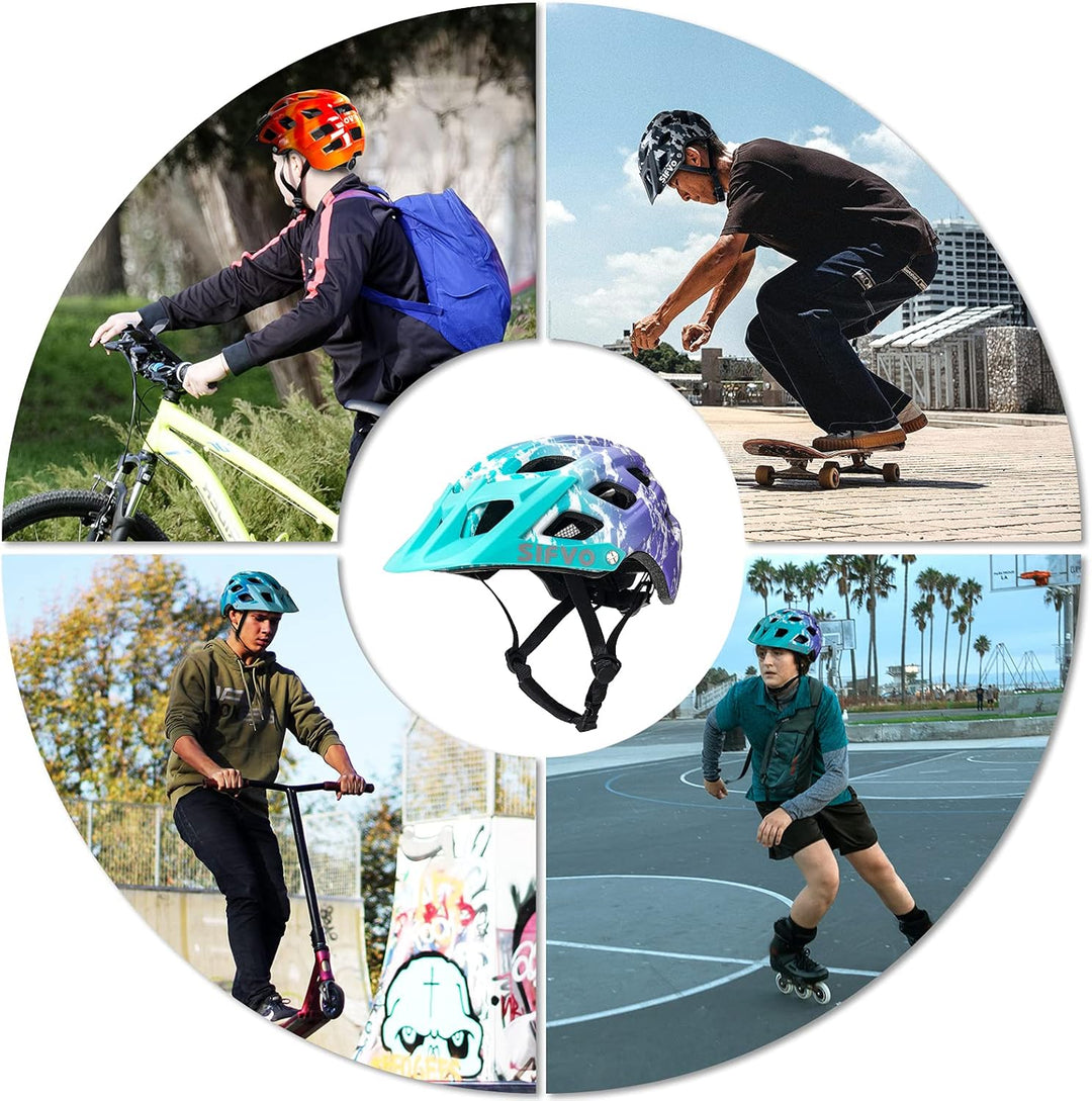 SIFVO Fahrradhelm Kinder Jungen und Mädchen 52-58 cm Kinder Fahrradhelm mit Visier, Leicht und Beque