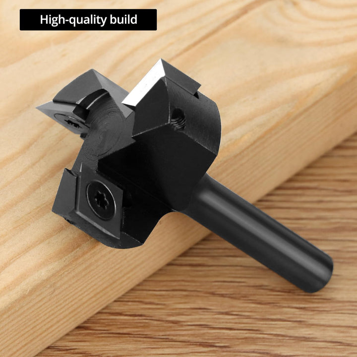 QWORK® Planfräser 8mm Schaft, 35mm Durchmesser Planfräser, Fräser für Oberfräse, Planfräser für Holz