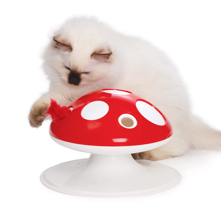 Senses 2.0 Fliegenpilz, Interaktives 360°-Federspielzeug für Katzen