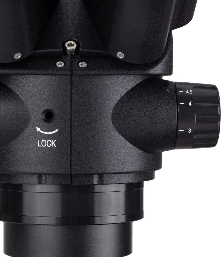 AmScope - 7X-45X Simul-Fokal Trinokular Zoom Stereo Mikroskopkopf - Schwarz - SM745NTP-B