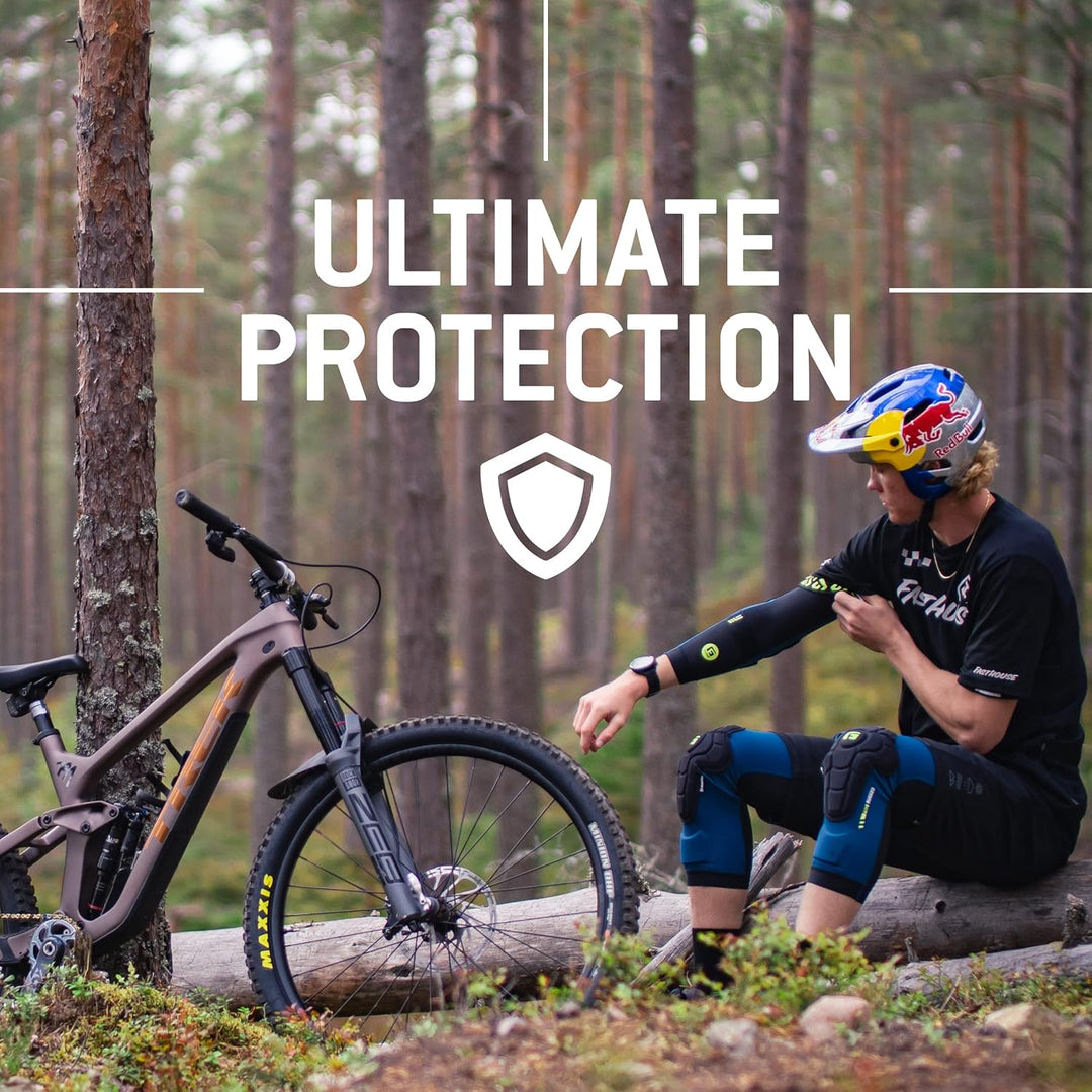 G-Form Pro Rugged 2 Knieschoner für Radfahren, BMX, MTB, Downhill, Skateboard, Grösse S, Storm Blue