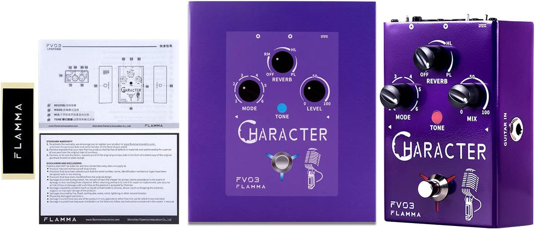 FLAMMA FV03 Vocal Effects Pedal Voice Changing Sounds Like Robot Male Female Baby with Delay Reverb