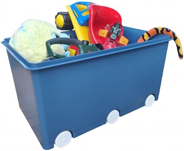 BDW Aufbewahrungsbox mit Deckel - Kiste für Kinderzimmer, Kindergarderobe, Sortierbox - Spielzeug Au