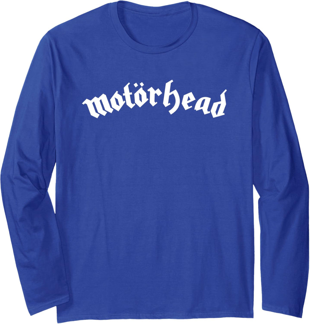 Motörhead – White Logo On Royal Blue Langarmshirt