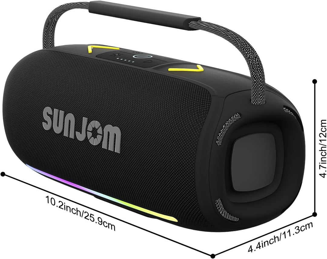 Bluetooth-Lautsprecher mit RGB-Lichtern,60W TWS-Pairing, tiefem Bass, IPX4, tragbar für Party & Outd