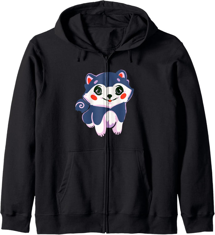 Kleiner Husky Welpe, Hund, Mädchen, Junge, Kinder Kapuzenjacke