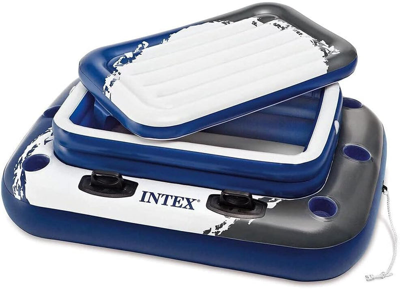 Intex Ab 14 Jahren Aufblasbarer Getränkekühler Mega Chill II 3P, Mehrfarbig, 122 X 97 cm