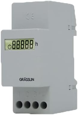 GRÄSSLIN 05.25.0007.1 taxxo 9403 HS - digitaler Betriebsstundenzähler I 2TE I Stundenzähler I Synchr
