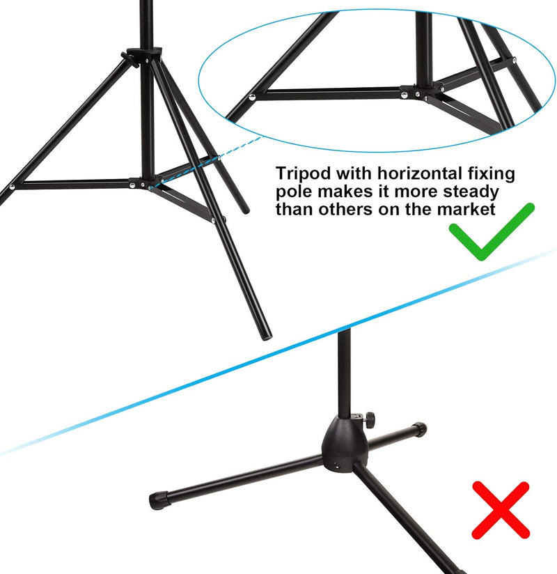 IMAGE höhenverstellbarer Mikrofonarmständer Mikrofon mit Stativ Tablethalterung und 2 einstellbarer