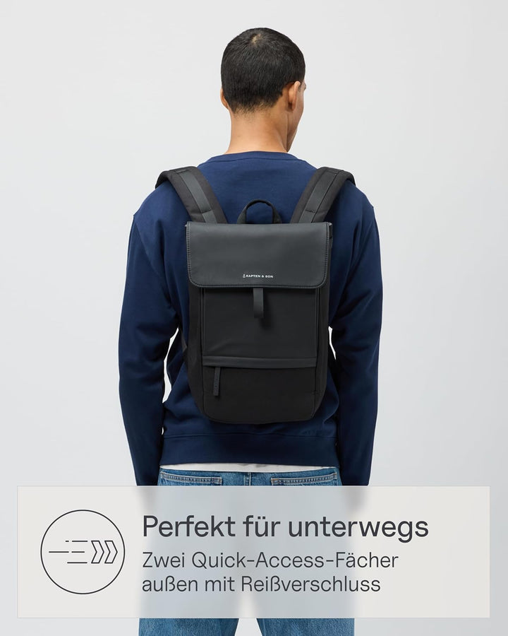 Kapten & Son Rucksack Fyn Classic 11 L | Rucksack Damen & Herren | Tagesrucksack mit 14" Laptopfach