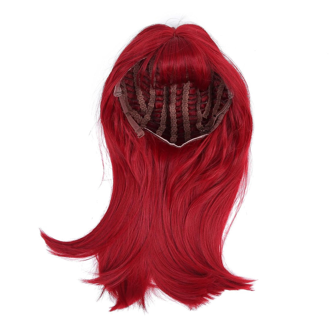 Lange Gerade Perücke Hochtemperatur Rotes Gefälschtes Haar Mit Geradem For Haarklammern Party Women