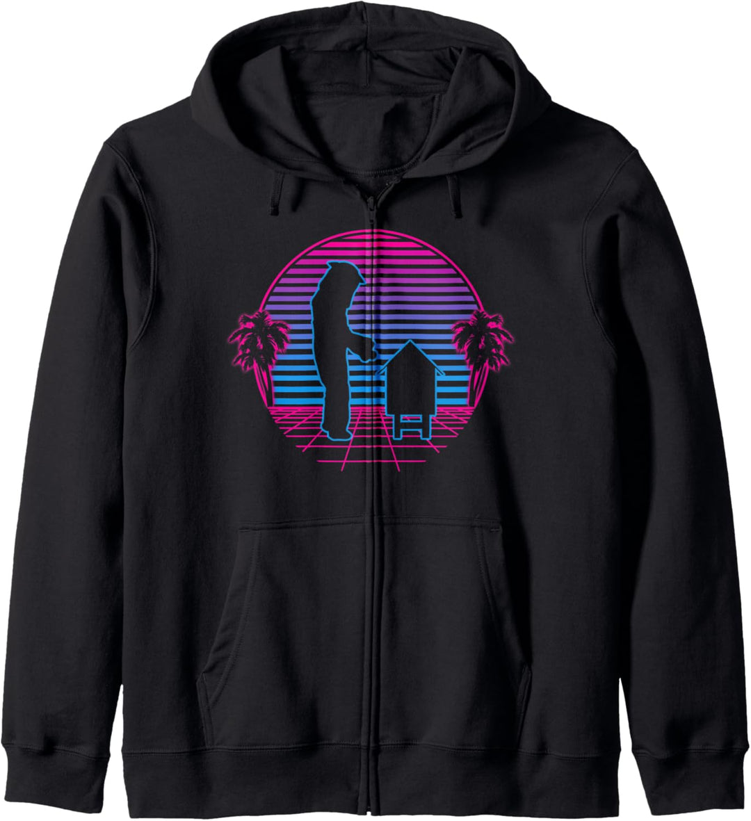Imker Honigbiene Bienen Biene Retro Vintage Sunset Geschenk Kapuzenjacke