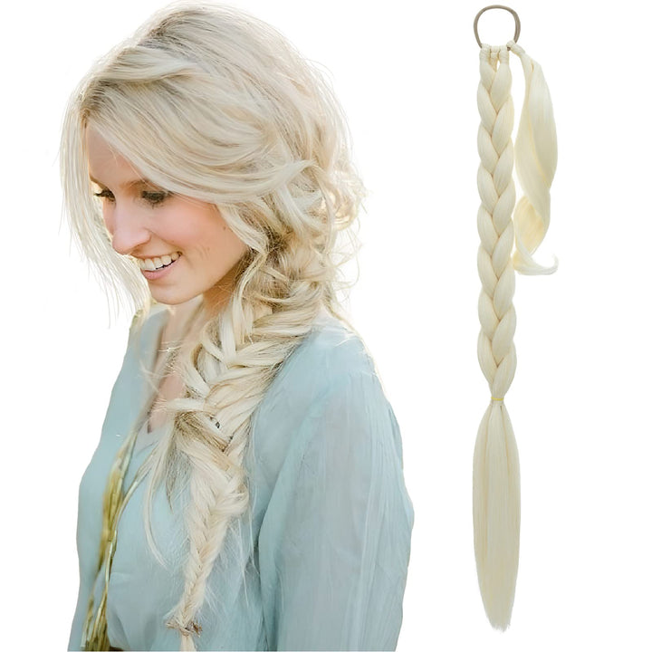 SEGO 86cm Braid Extensions Ponytail Haarteil Lang Pferdeschwanz Haare zum Einflechten Haare zum Einf