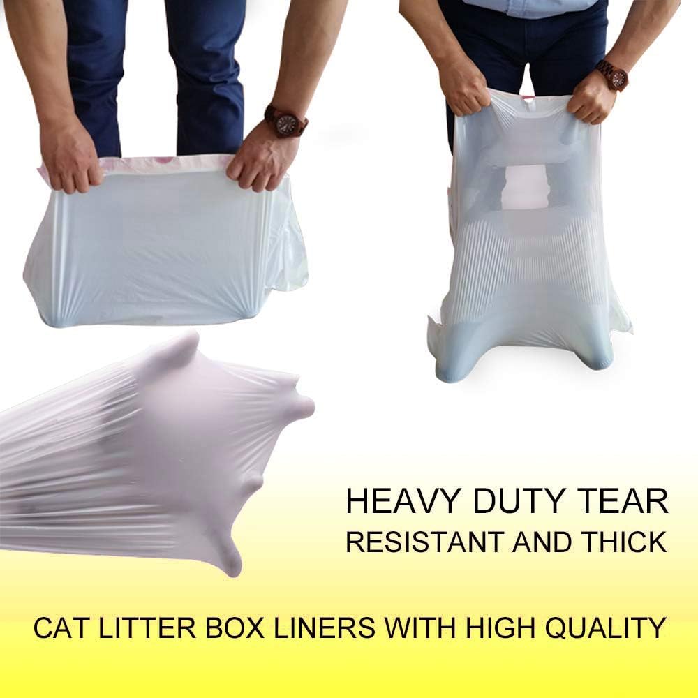 Moliwen 1 Tüten (30 Stück) Katzenklo Einlagen Katzentoiletten Kordelzugbeutel, 790*450mm für Mittler