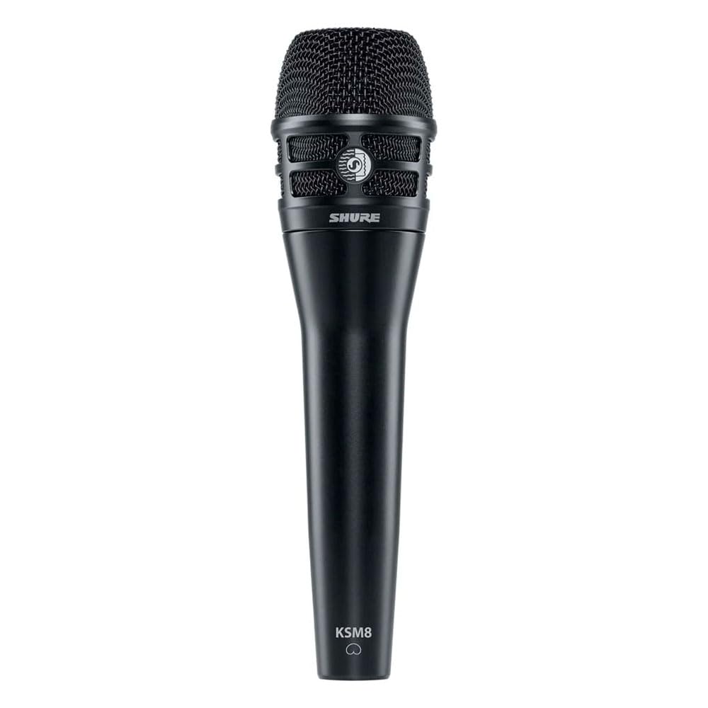 Shure KSM8 schwarz dualdyne Stimme Mikrofon mit 2 Membranen, dynamisch, Schwarz