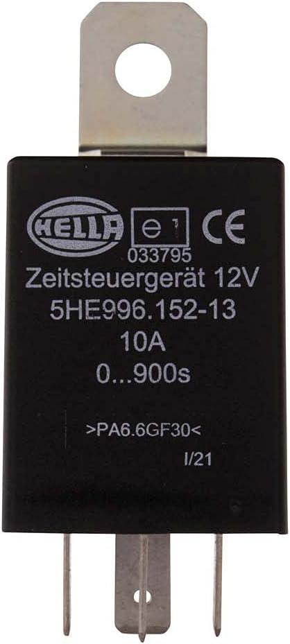 HELLA 5HE 996 152-131 Zeitrelais - 12V - Anschlussanzahl: 5 - Wechsler & 4RA 965 400-001 Minirelais,