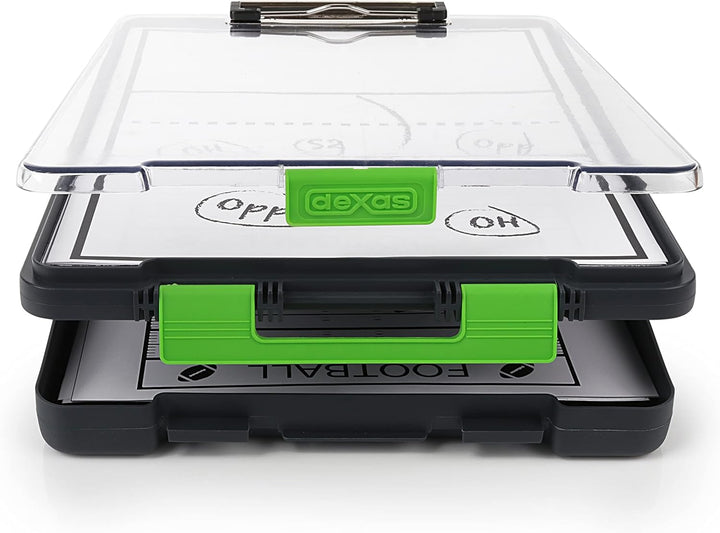 Dexas Clearview Clipcase Dry Erase Klemmbrett, 34 x 24 cm, Grün Grün Klemmbrett, Grün Klemmbret