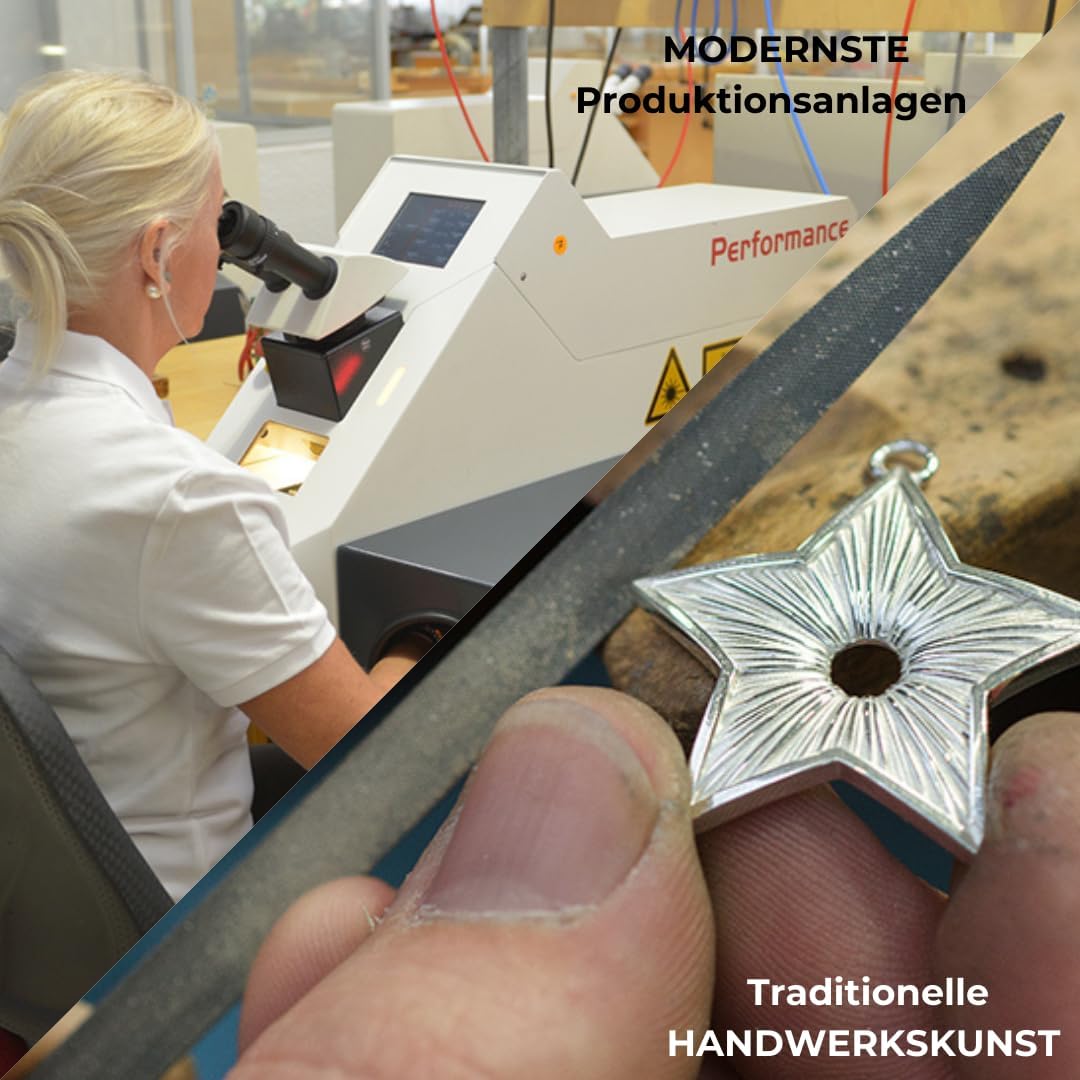 Traveller Kreuz Anhänger mit Kette - Herren - Edelstahl - Made in Germany - 2 cm - 50 cm 171005