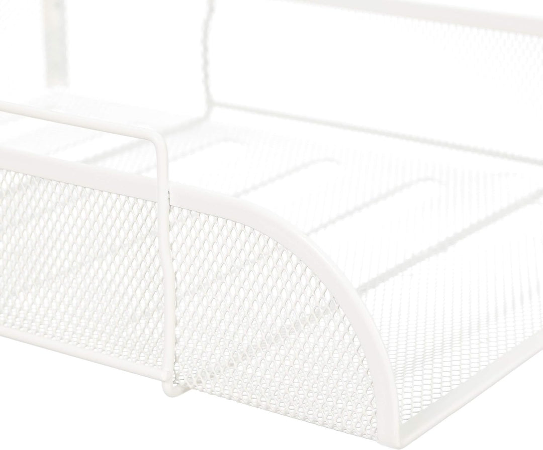 8 x stapelbare Dokumentenablage, für DIN A4, Gitter Design, Briefablage fürs Büro, Metall, B x T: 25