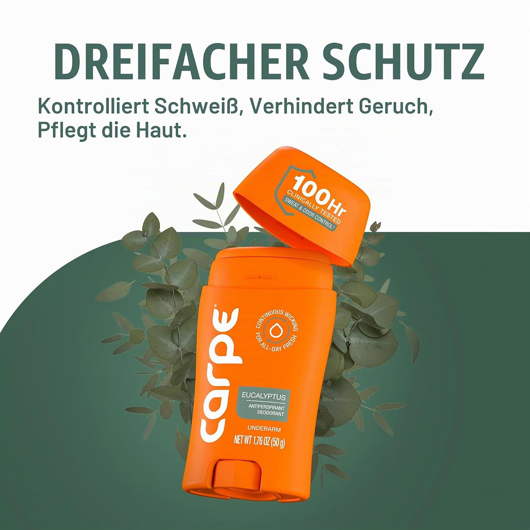 Carpe Antitranspirant und Deodorant, bekämpft übermässiges Schwitzen ohne zu reizen
