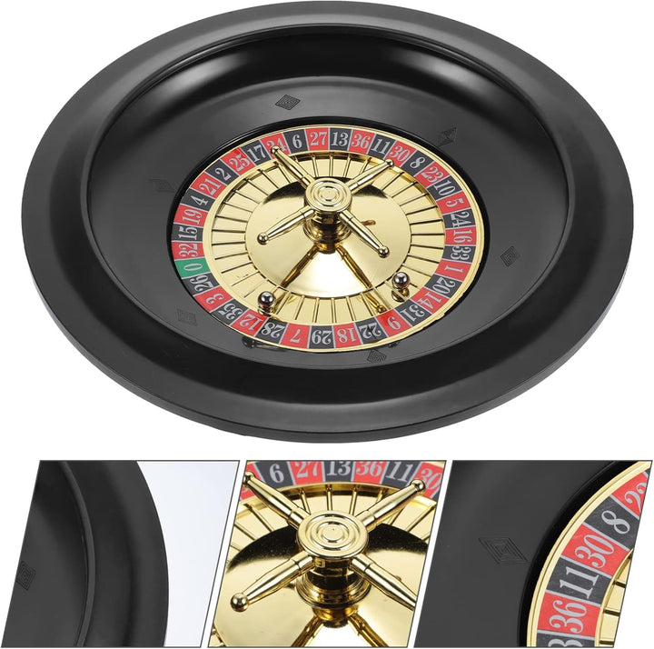 YARNOW Russisches Roulette Pokerrad Partyspiel 10 Zoll Kunststoff Tischspiel Pokerrad Requisite Für