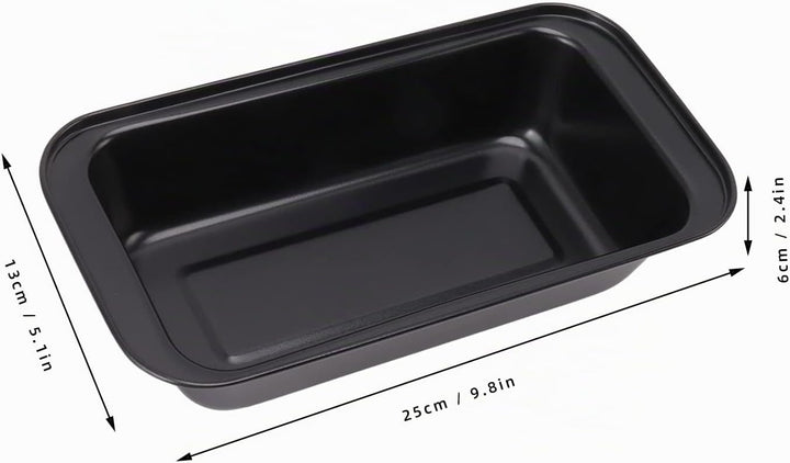 Jenngaoo 3 Stück Antihaft Backform, 25x13x6 cm Brotbackform aus Kohlenstoffstahl Rechteckige Kastenf