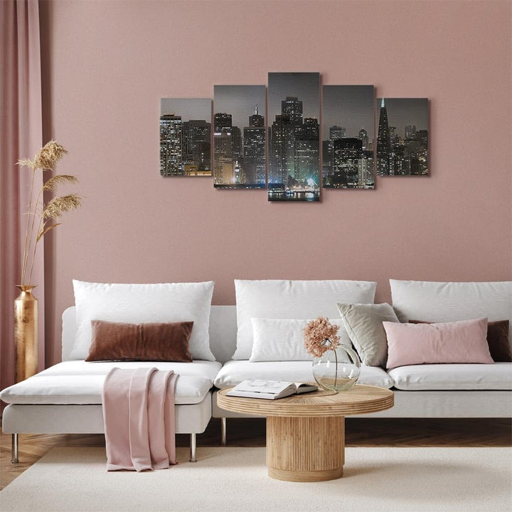 murando - Wandbilder XXL New York 100x50cm 5 tlg - Wand Deko Leinwand Bilder Gross Wanddeko Wohnzimm