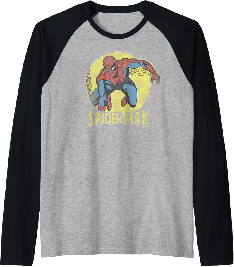 Marvel Spider-Man Classic Comic Themed Circle Portrait Raglan