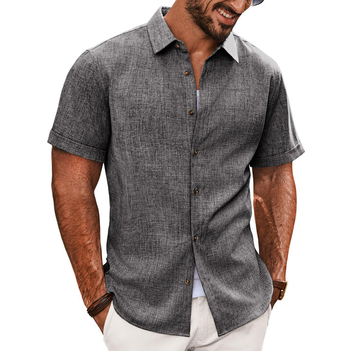 PJ PAUL JONES Hemd Herren Kurzarm Freizeit Button Down Shirt Sommer Strandhemd Regular Fit Herrenhem