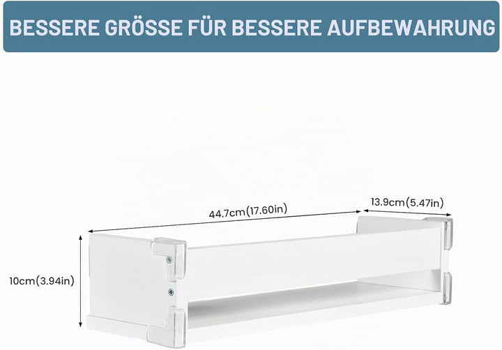 Wandregal für das Kinderzimmer, 44,7 cm, Bücherregal für die Wand, 3er-Set, Wandregal aus Holz, Schw