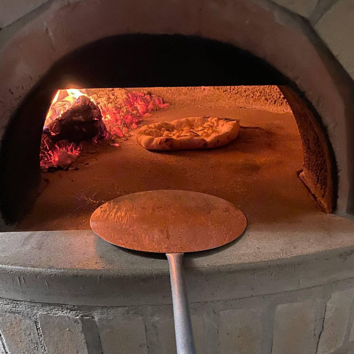 GIEMME 4 Stücke Pizzaschaufel-Set aus Edelstahl Für Tiefe Öfen 70/80 Cm