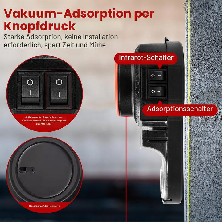 VOBOR 2-in-1 Bohrstaubsammler mit Laserebene, 360° Drehbarer, für Aufhängen von Bildern, Malen und H