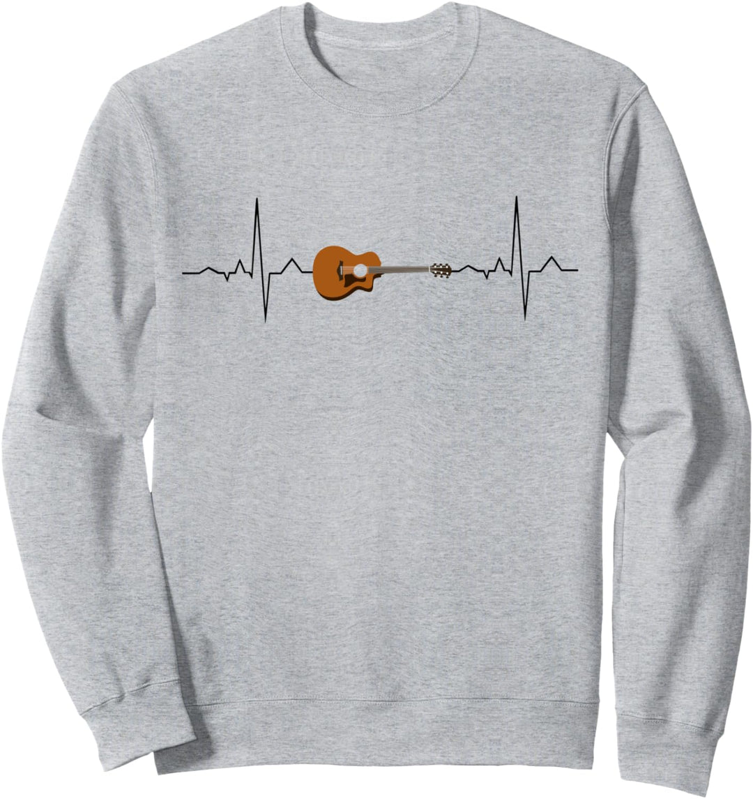 Heartbeat Gitarre - Gitarristen Musiker Sweatshirt