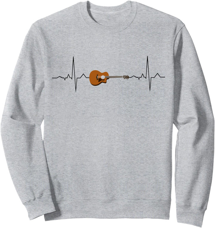 Heartbeat Gitarre - Gitarristen Musiker Sweatshirt