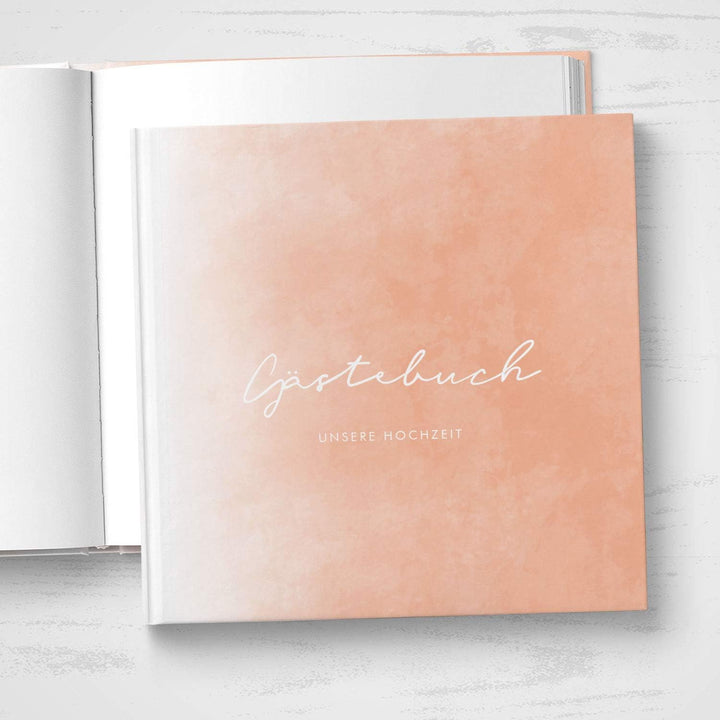 DeinWeddingshop Gästebuch zur Hochzeit, Hochzeitsgästebuch Fotobuch Hardcover - Watercolor Serie - q
