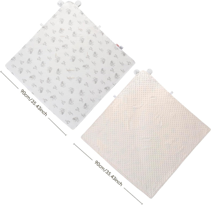 LAT Baby Einschlagdecke Babyschale, Decke Kinderwagen 90x90cm, Baumwolle Universal Babydecke Doppels