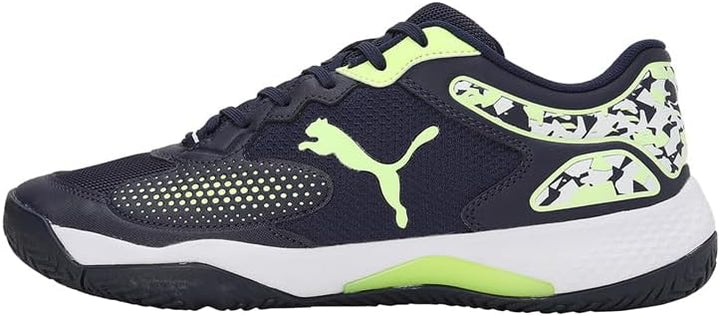 PUMA Unisex Solarcourt Rct Tennisschuh 40 EU Puma Navy Fast Yellow Puma White, 40 EU Puma Navy Fast