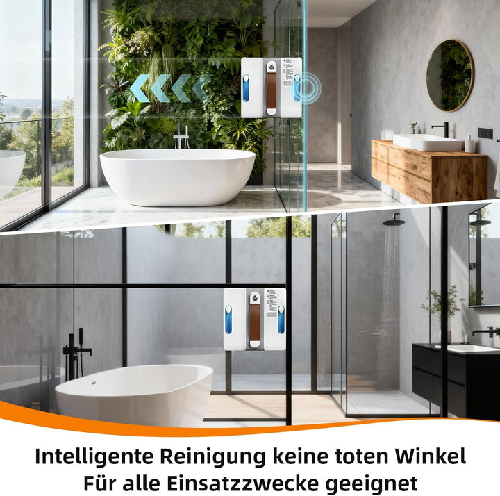 Fensterputzroboter Fensterreiniger Roboter Elektrisch Auto Wegplanung | Anti-Rutsch-System mit 100ml