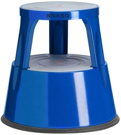BRASQ Tritthocker mit Rollen ST300 Premium, Elefantenfuss, aus robustem und hochwertigem Stahl, mit
