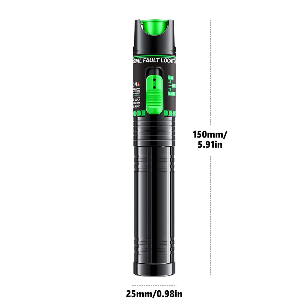 30KM Optischer Fehlerortungsgerät, Glasfaserkabeltester mit 2,5 mm FC Stecker auf LC Buchse Adapter,