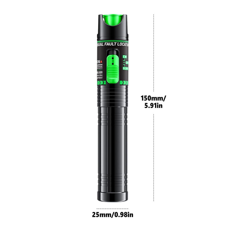 30KM Optischer Fehlerortungsgerät, Glasfaserkabeltester mit 2,5 mm FC Stecker auf LC Buchse Adapter,