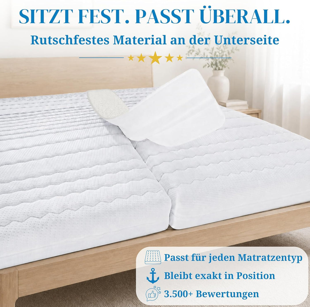 PROCAVE Doppelbettbrücke mit Silver Protect-Bezug 25 x 200 cm, ein Matratzen Ritzenfüller verbindet