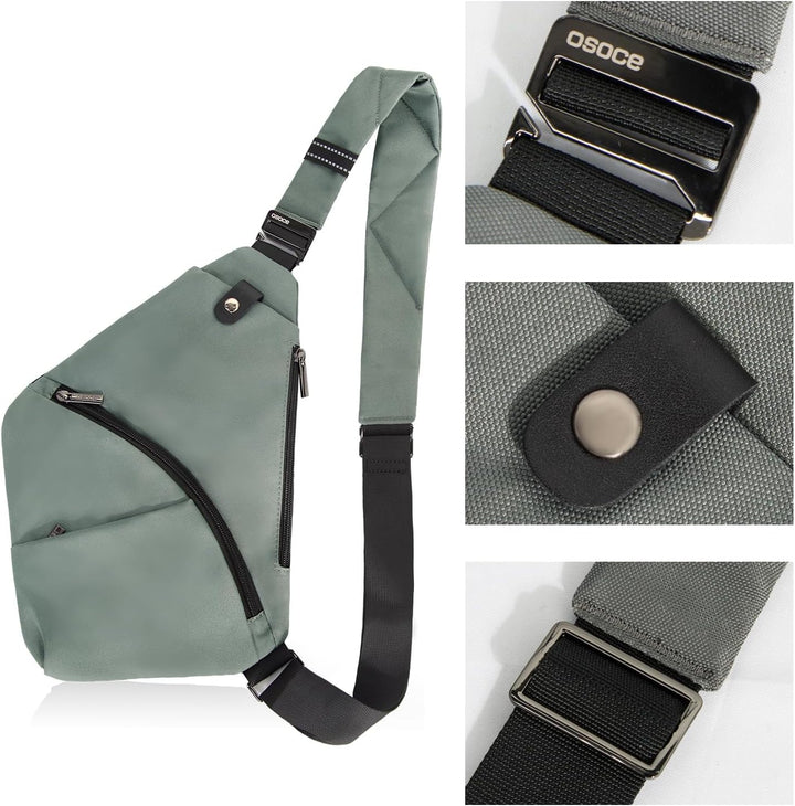 Umhängetaschen Herren RFID Wasserfeste Mini Bauchtasche Mehrere Taschen Schultertasche Anti-Diebstah