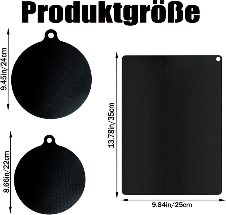 5 Stück induktionsherd schutzmatte Set,0.7mm induktionsmatte