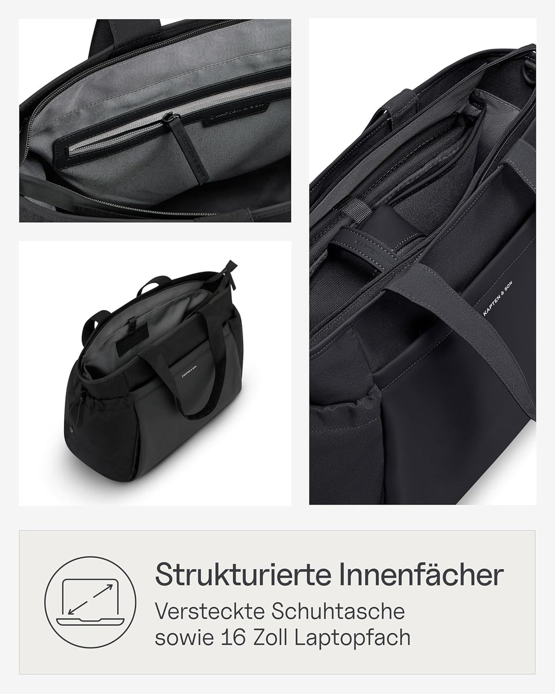 Kapten & Son Shopper Hellvi Diaper Set 25 L | Wickeltasche mit Kinderwagen- und Kofferbefestigung |