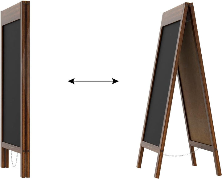 ALLboards Kundenstopper Breiter oberer Rahmen mit Platz für Druck, lackiertem Holzrahmen 100x50cm, W