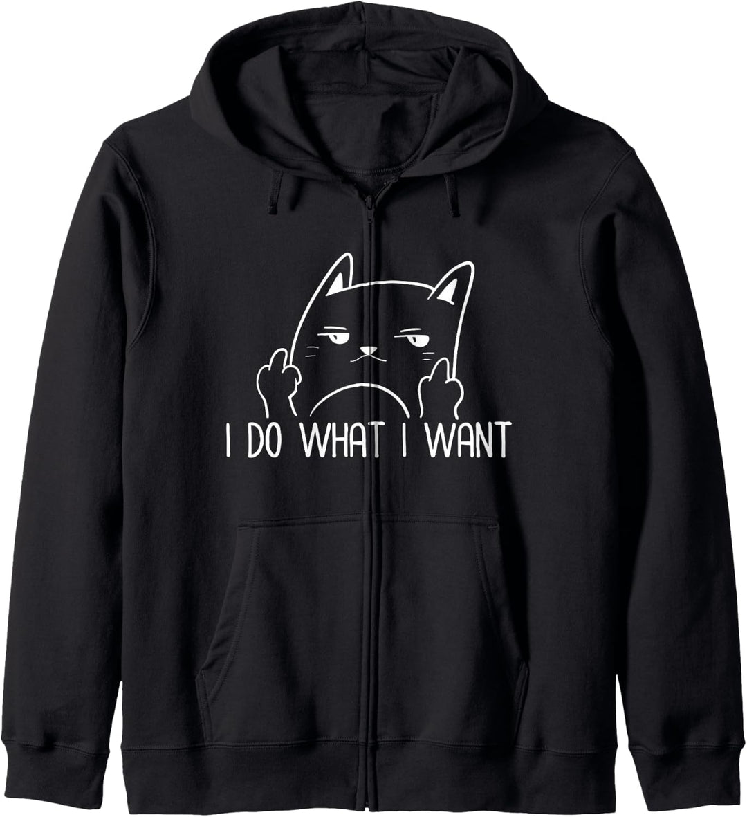 Ich mache, was ich will Lustige erwachsene Humor-Katze Kapuzenjacke