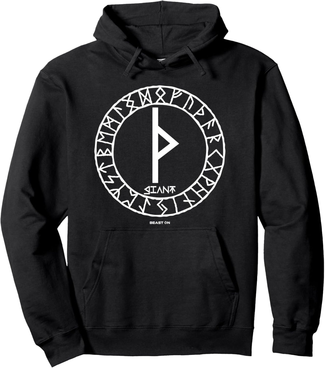 Nordische Rune THURISAZ Wikinger Rune Symbol Gym Fitness Pullover Hoodie