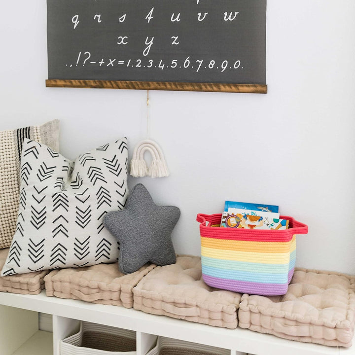 OrganiHaus Korb Aufbewahrung | Toilettenpapier Aufbewahrung | Aufbewahrungskorb Kinder | Treppenkorb