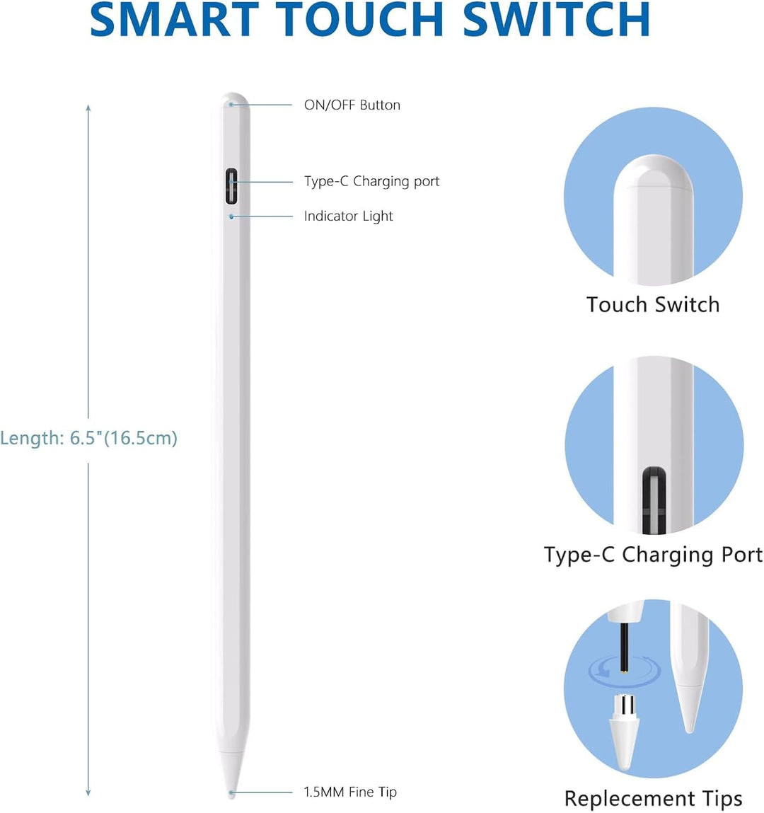 KARFUN Tablet Stift für Android, Stylus Pen Kompatibel mit iPhone/Samsung/Huawei/Lenovo/XiaoMi Table